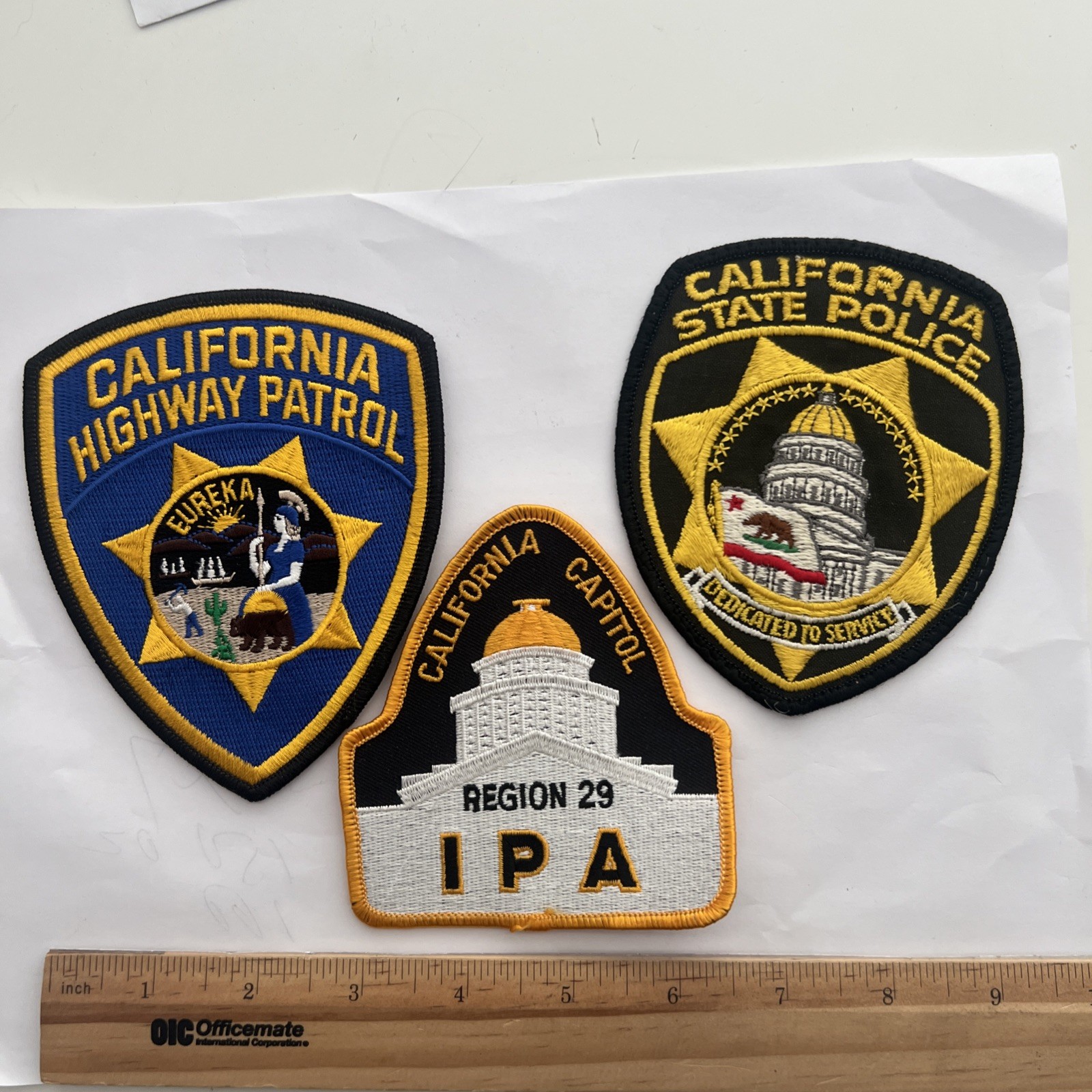 California highway patrol state police capital obsolete patch CHP Lot Chips Tv