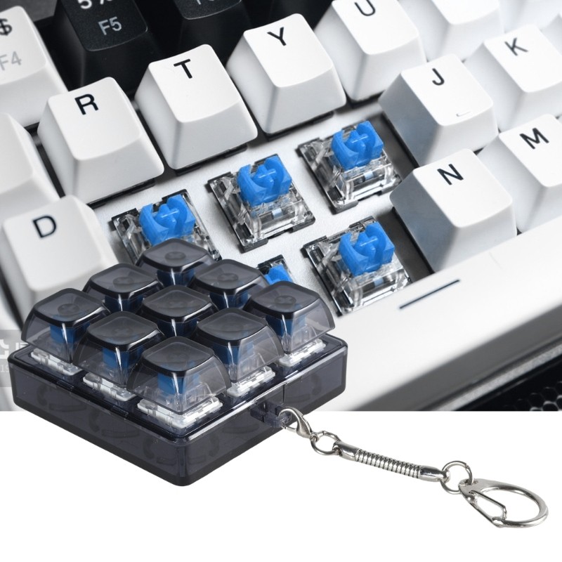 Mechanical Keyboards 9Key Switches Tester Lightless XDA Keycap Switches Sampler