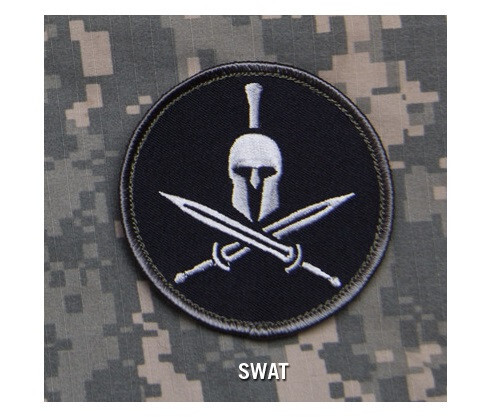 Morale Patch -SPARTAN Shield with HELMET - SWAT pattern - NEW!