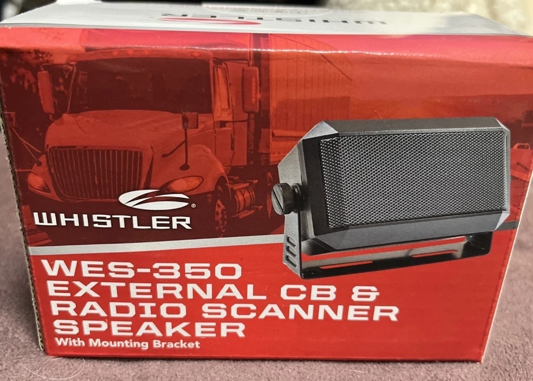 Whistler WES-350 External CB & Radio Scanner Speaker W/Mounting Bracket Black