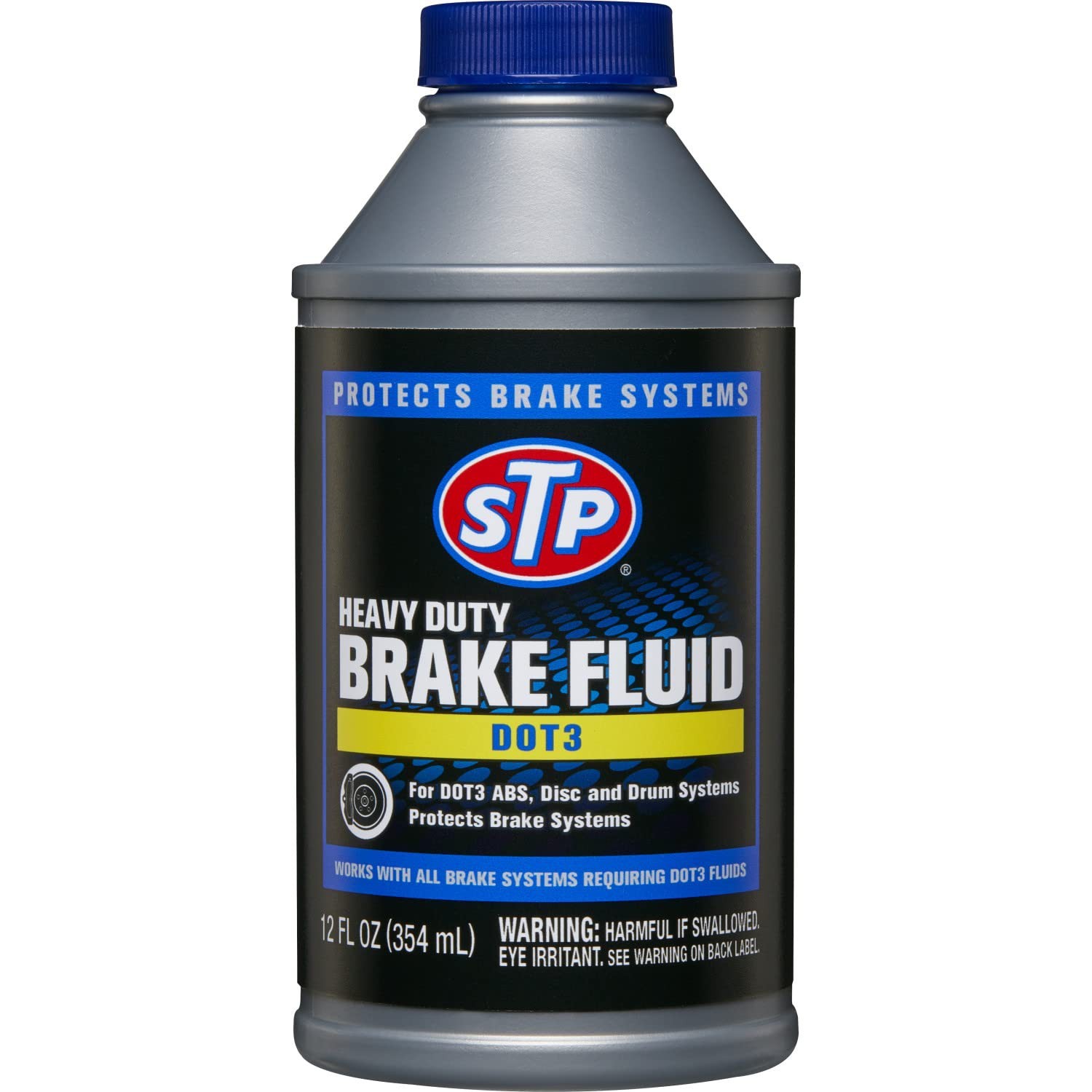 STP 18669 Heavy Duty Brake Fluid DOT 3 Protects Brake Systems 12oz. (1 Pack)