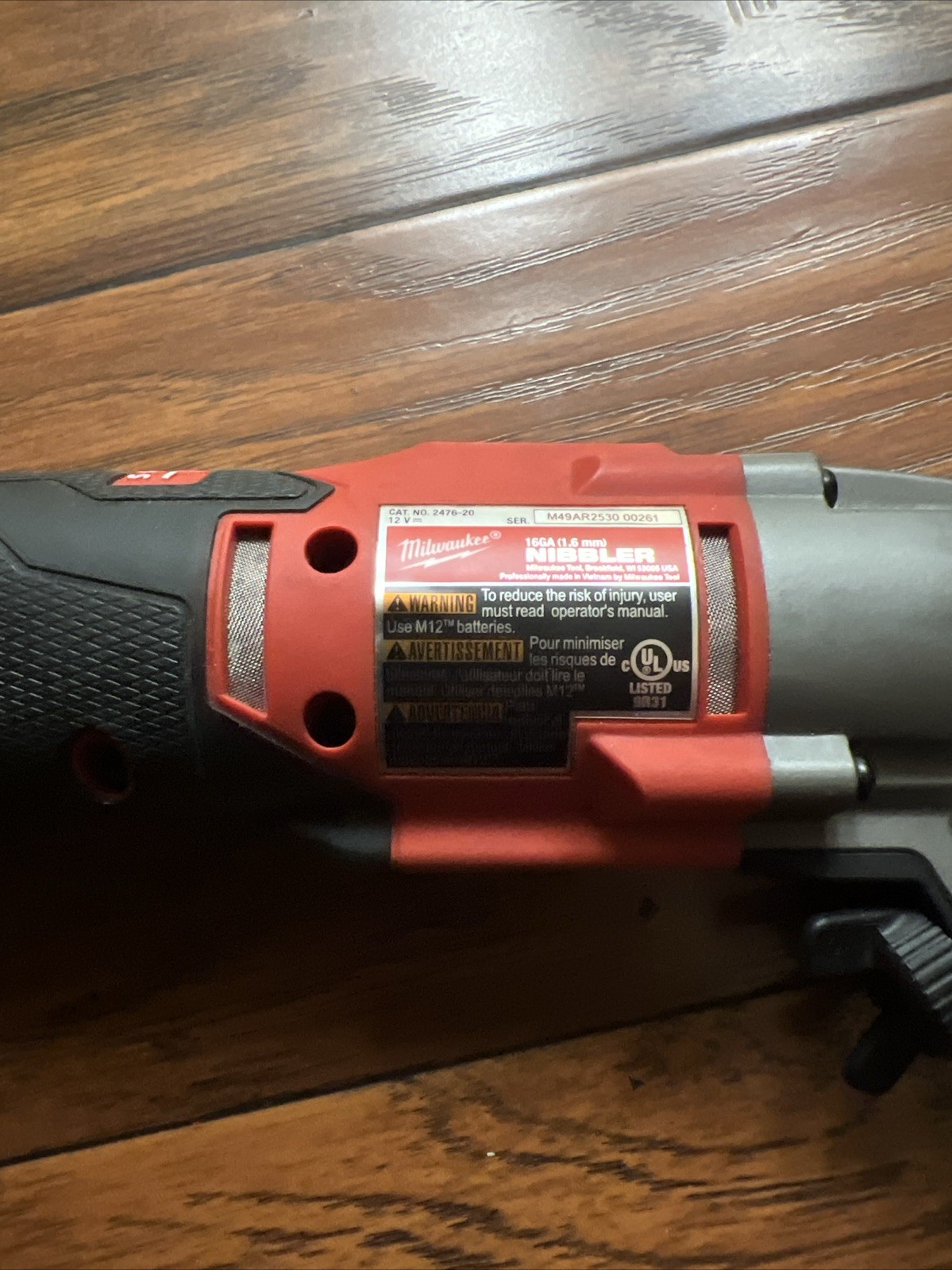 Milwaukee Variable Speed Nibbler M12 FUEL Brushless 2476-20 (Tool Only)
