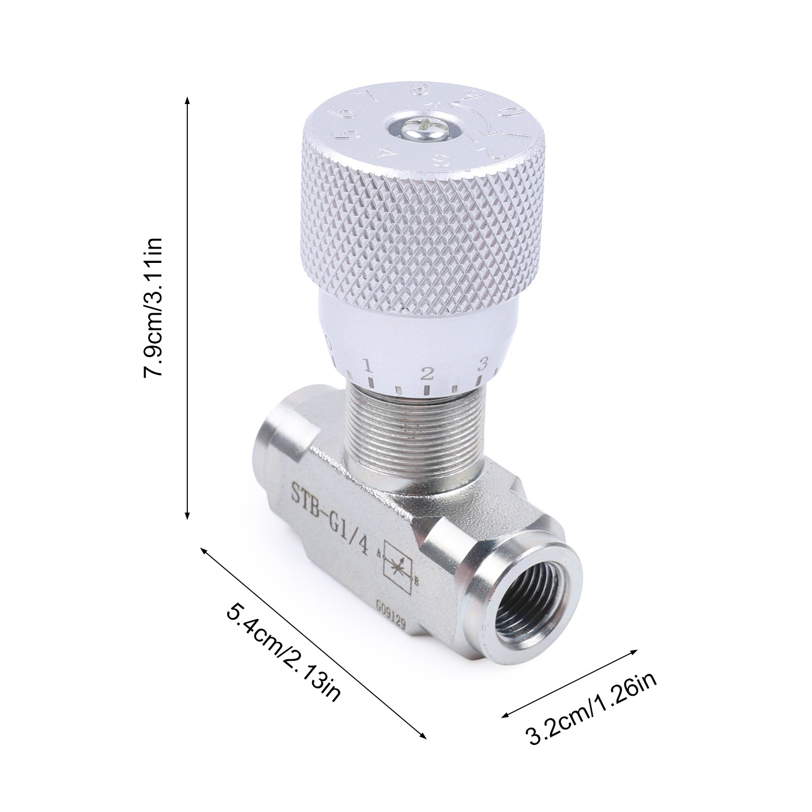 M14 BI-DIRECTIONAL HYDRAULIC ADJUSTABLE FLOW CONTROL VALVE TWO-WAY JOINT 1/4 IN