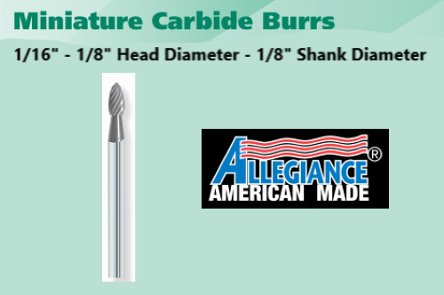 1/8x1/4 2 OAL 1/16 MINI.CAR.BURRS AL. AMERICAN ITEM NO. 2978641(FT)