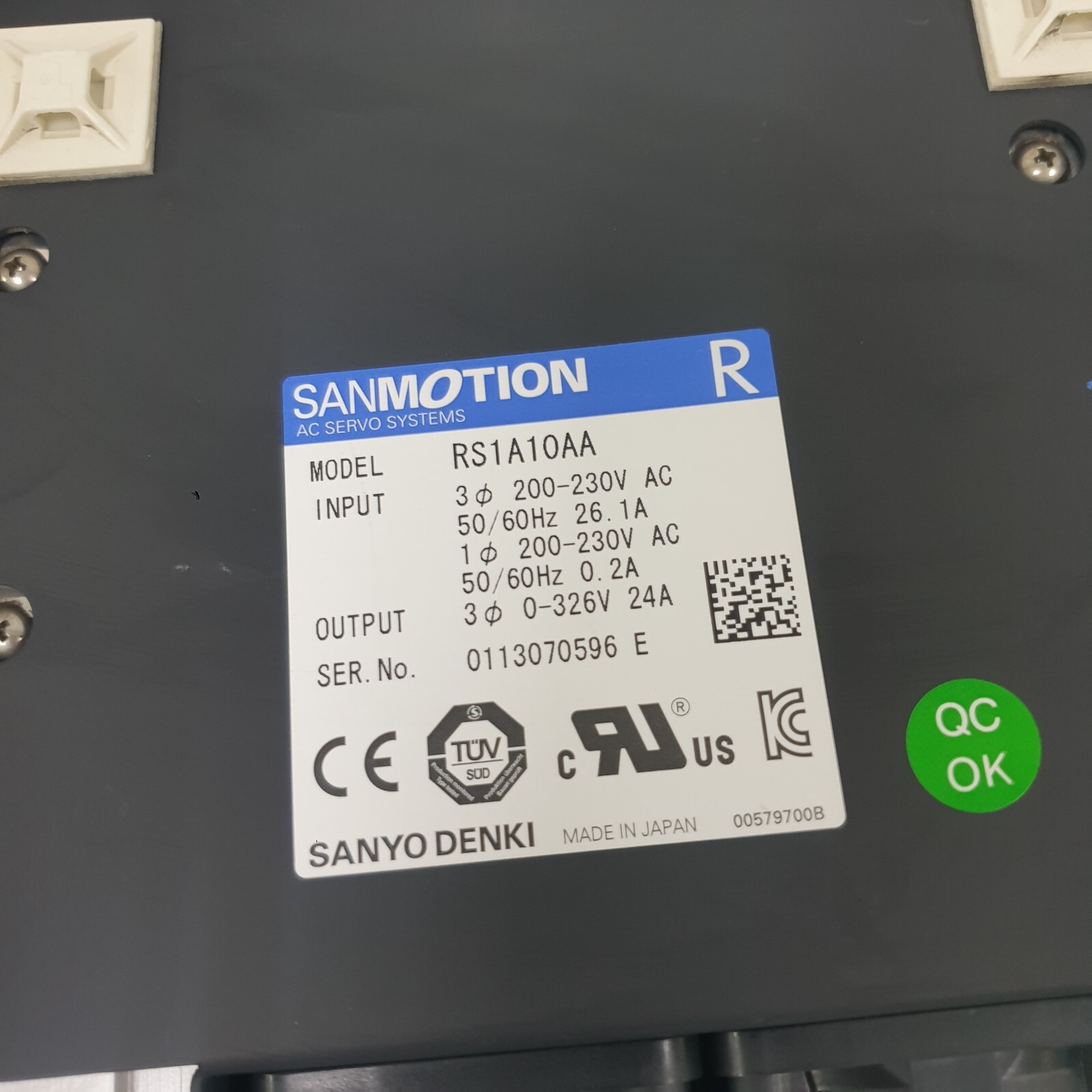 Sanyo Denki RS1A10AA SANMOTION AC Servo Systems