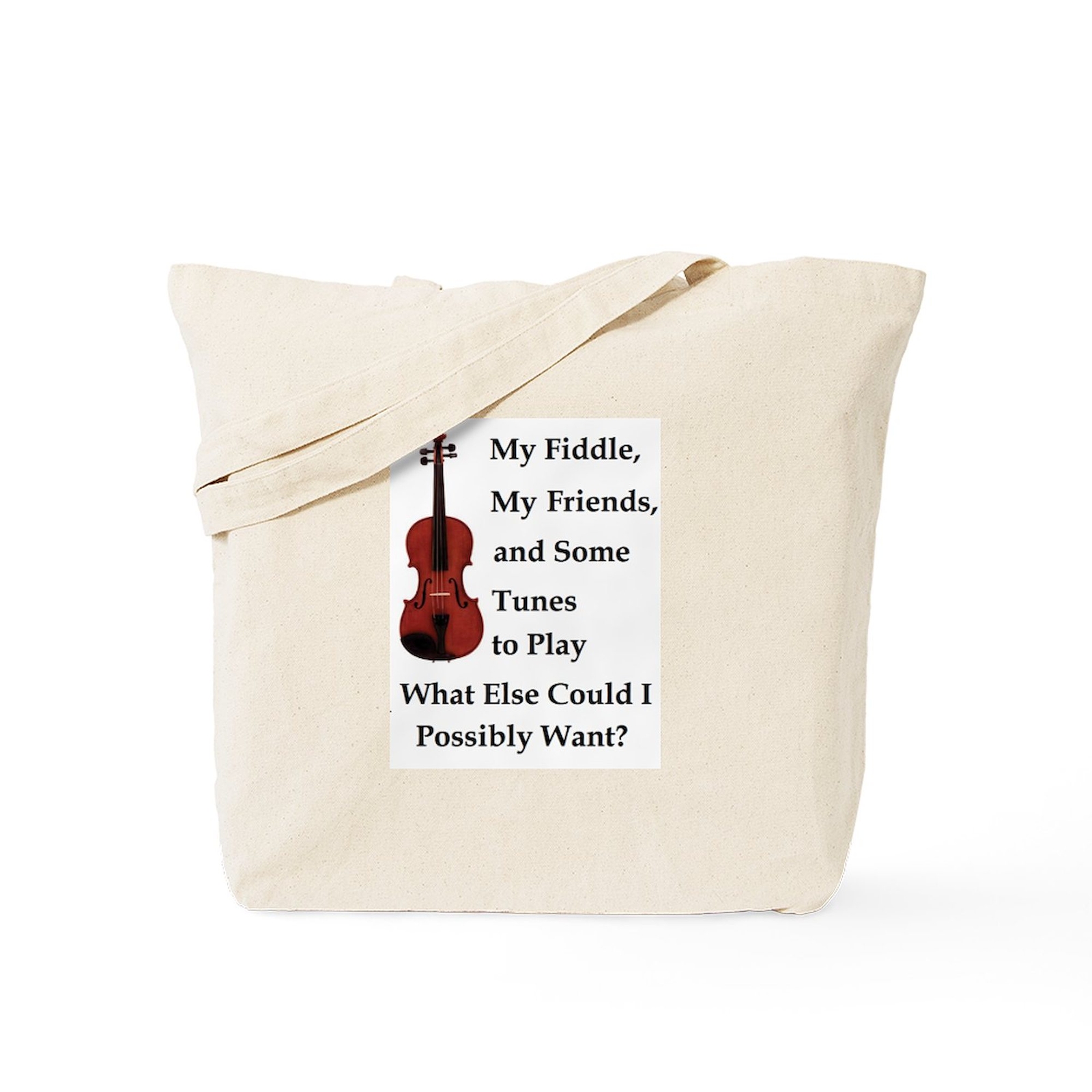 CafePress My Fiddle, My Friends, And Tunes Tote Bag (53643016)