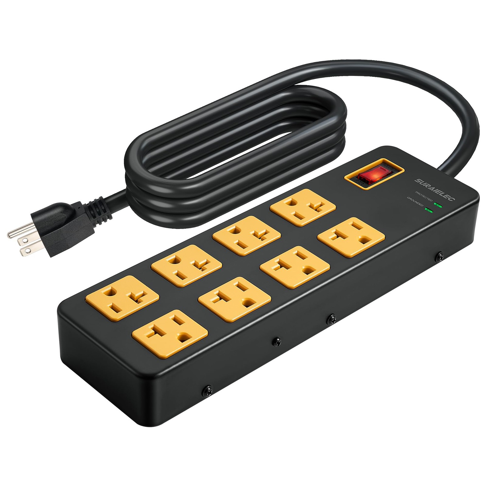 Heavy Duty Power Strip 20Amp, 1960J Surge Protector for 15A & 20A Outlets (5-...