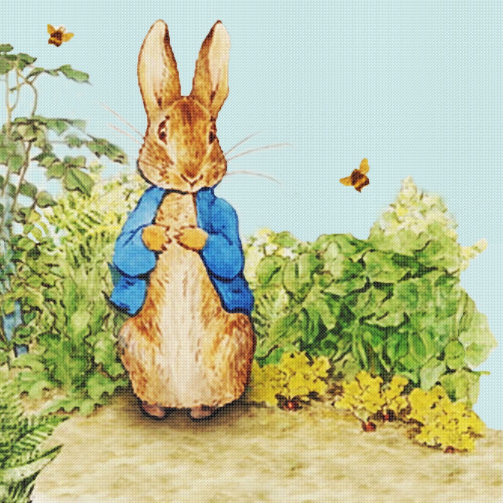 Beatrix Potter Peter Rabbit and the Bees Counted Cross Stitch Pattern