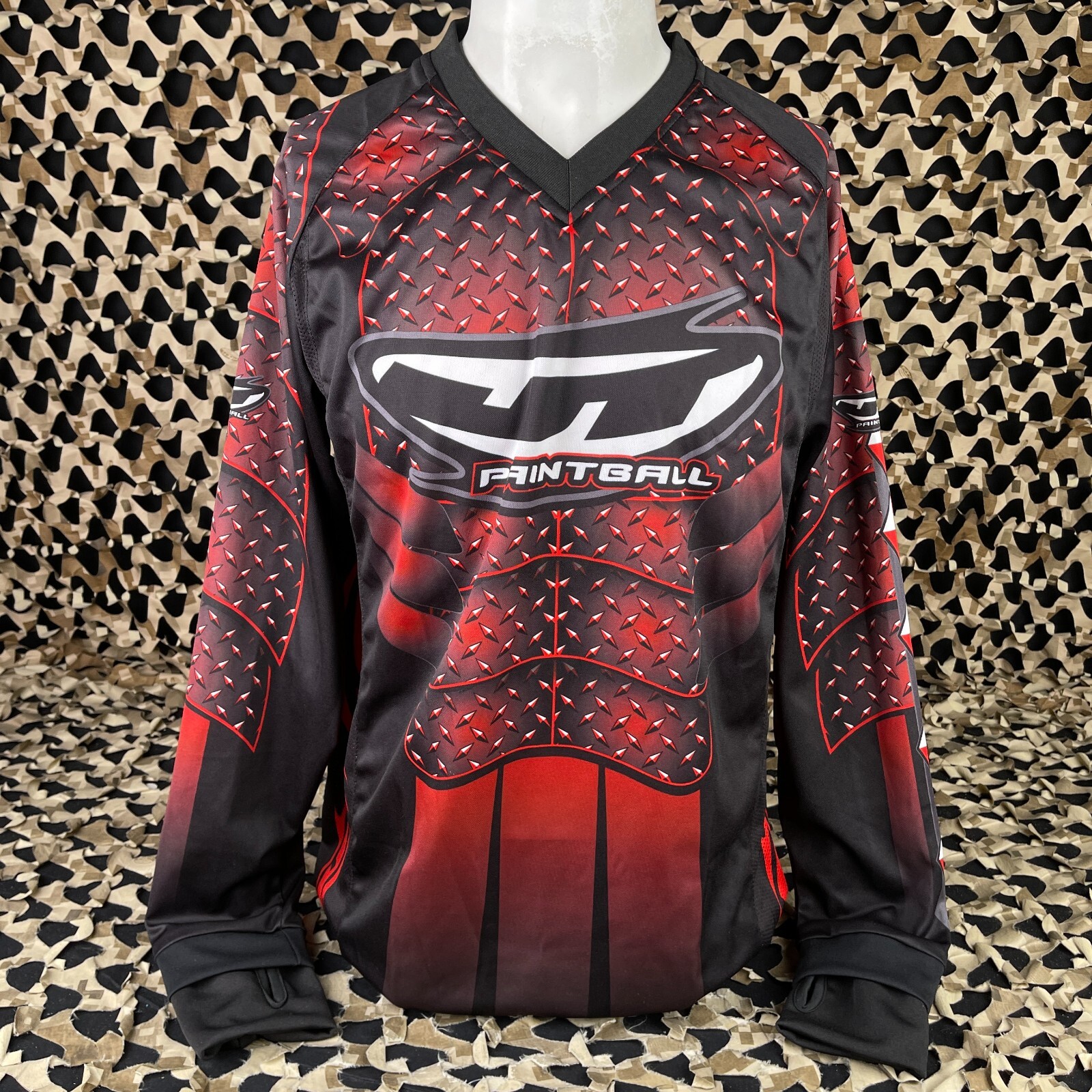 NEW JT Diamond Plate Paintball Jersey - Red - Small