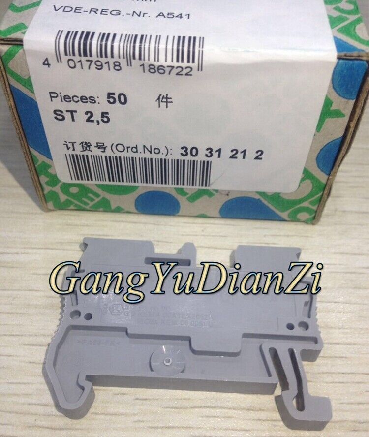 50Pcs/Box New For PHOENIX CONTACT Terminal Block ST 2.5 3031212 #
