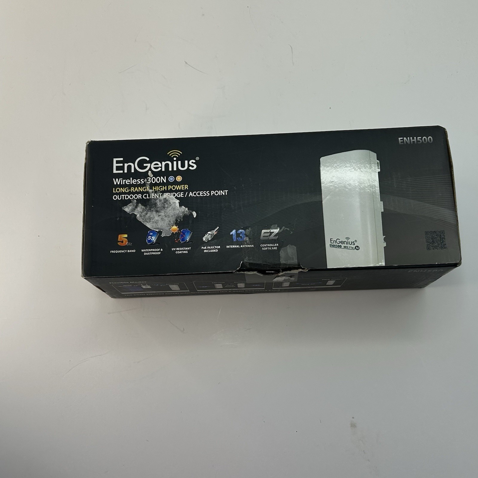 EnGenius 5GHz Wireless Access Point/Bridge ENH500 V1 No Cables / Yellow