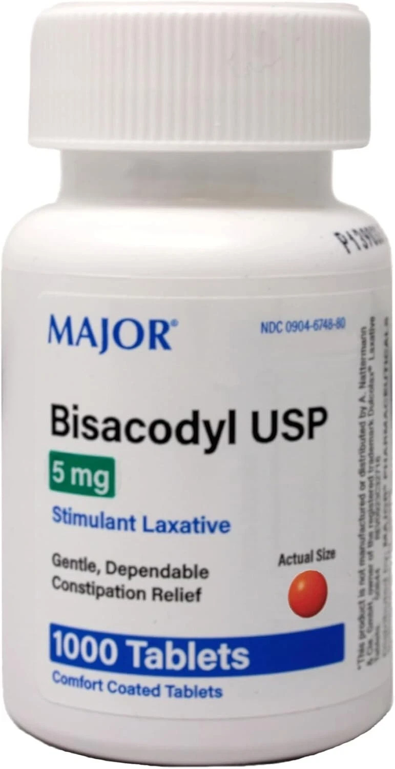 Major Bisacodyl Stimulant Laxative Coated Tablets 5 mg 1000 Tablets (Pack Of 1)
