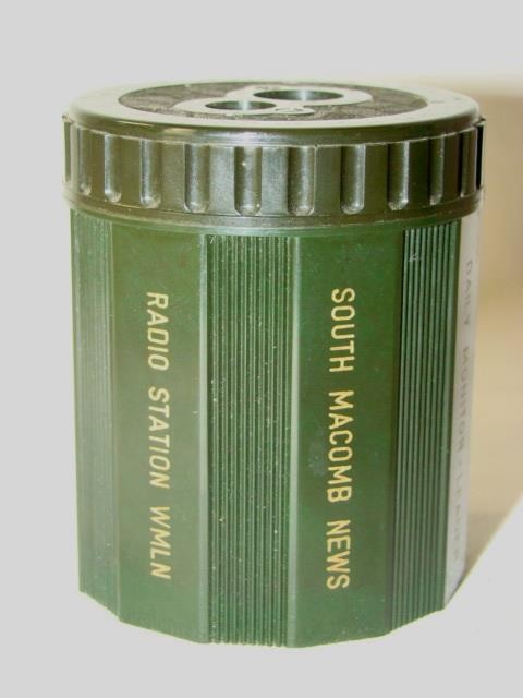 Old BAKELITE Advertising PENCIL SHARPENER, Radio Station WMLN, South Macomb, MI