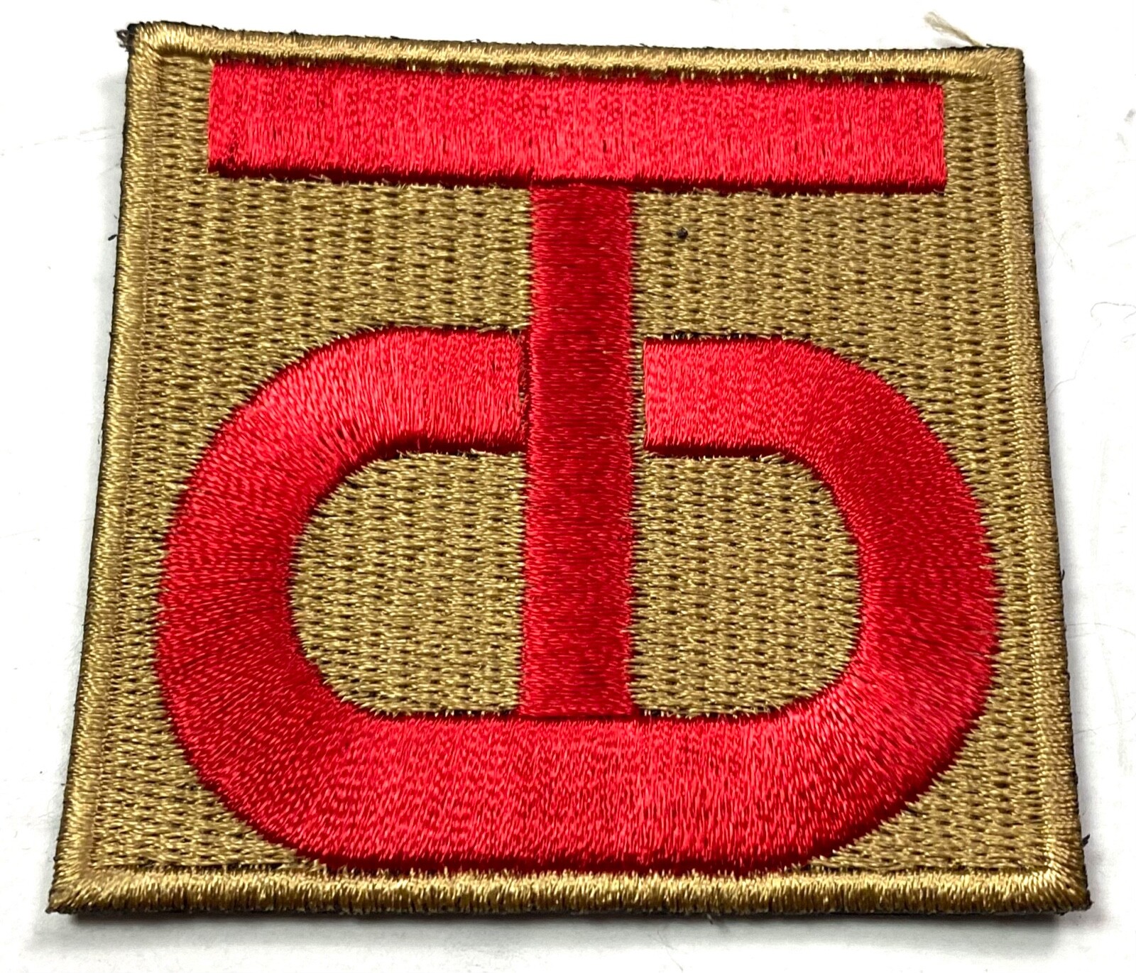 WWII US 90TH INFANTRY "TOUGH OMBRES" DIVISION JACKET SLEEVE INSIGNIA PATCH