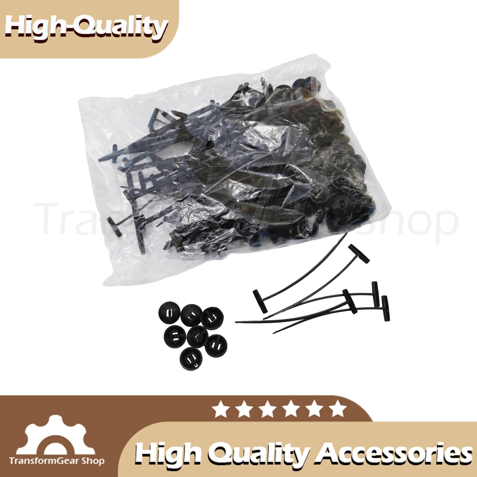 100PCS Heavy Duty Zip Ties Self-Locking Nylon Cable Ties Multi-Purpose US