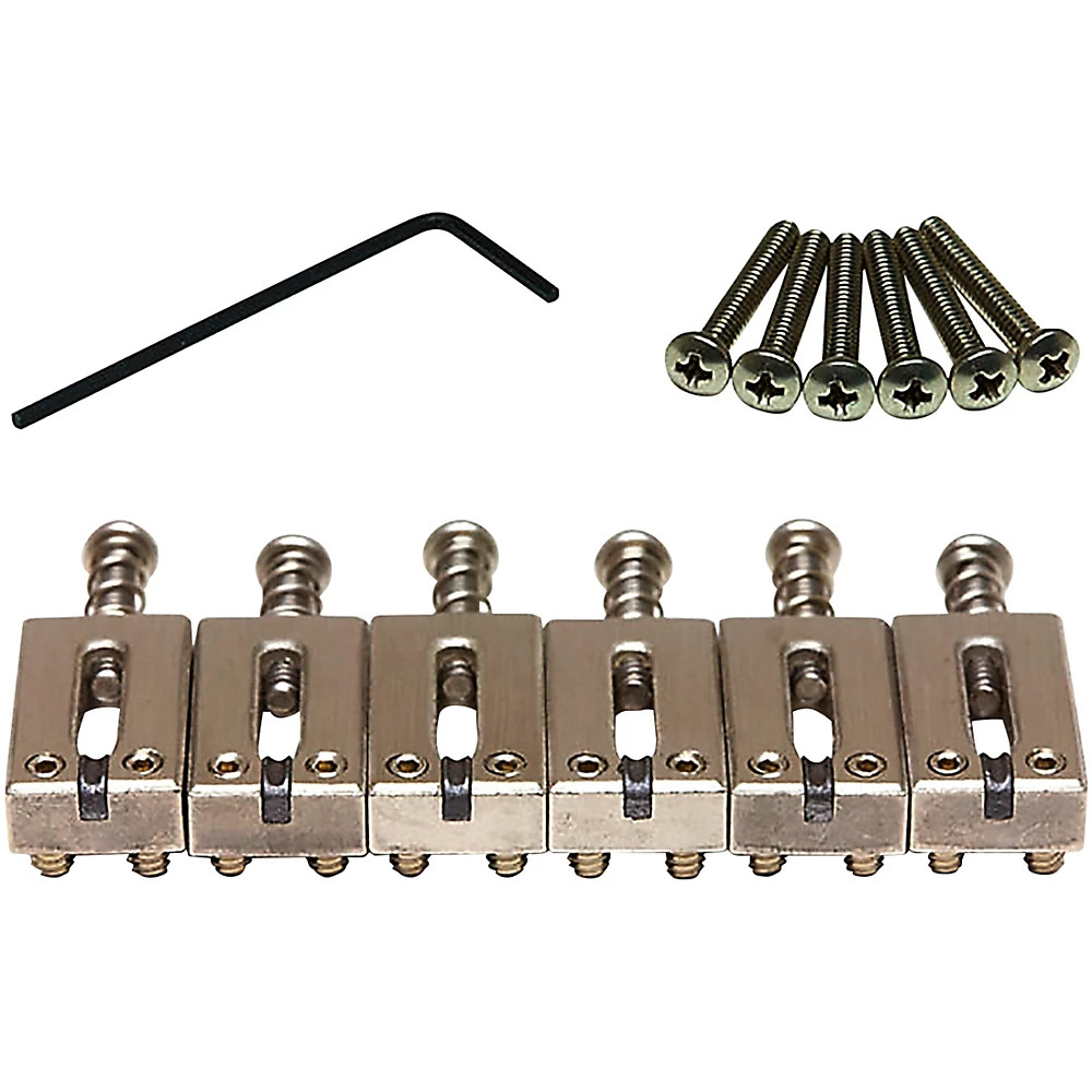 Graph Tech Strat&Tele String Saver Saddles Brushed Stainless Steel 2 3/16in