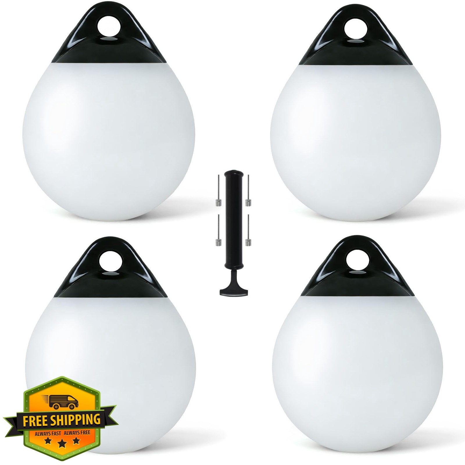 Boat Buoy Balls 10 Inch 12 Inch 15 Inch, Inflatable Mooring Buoys with Pump, ...