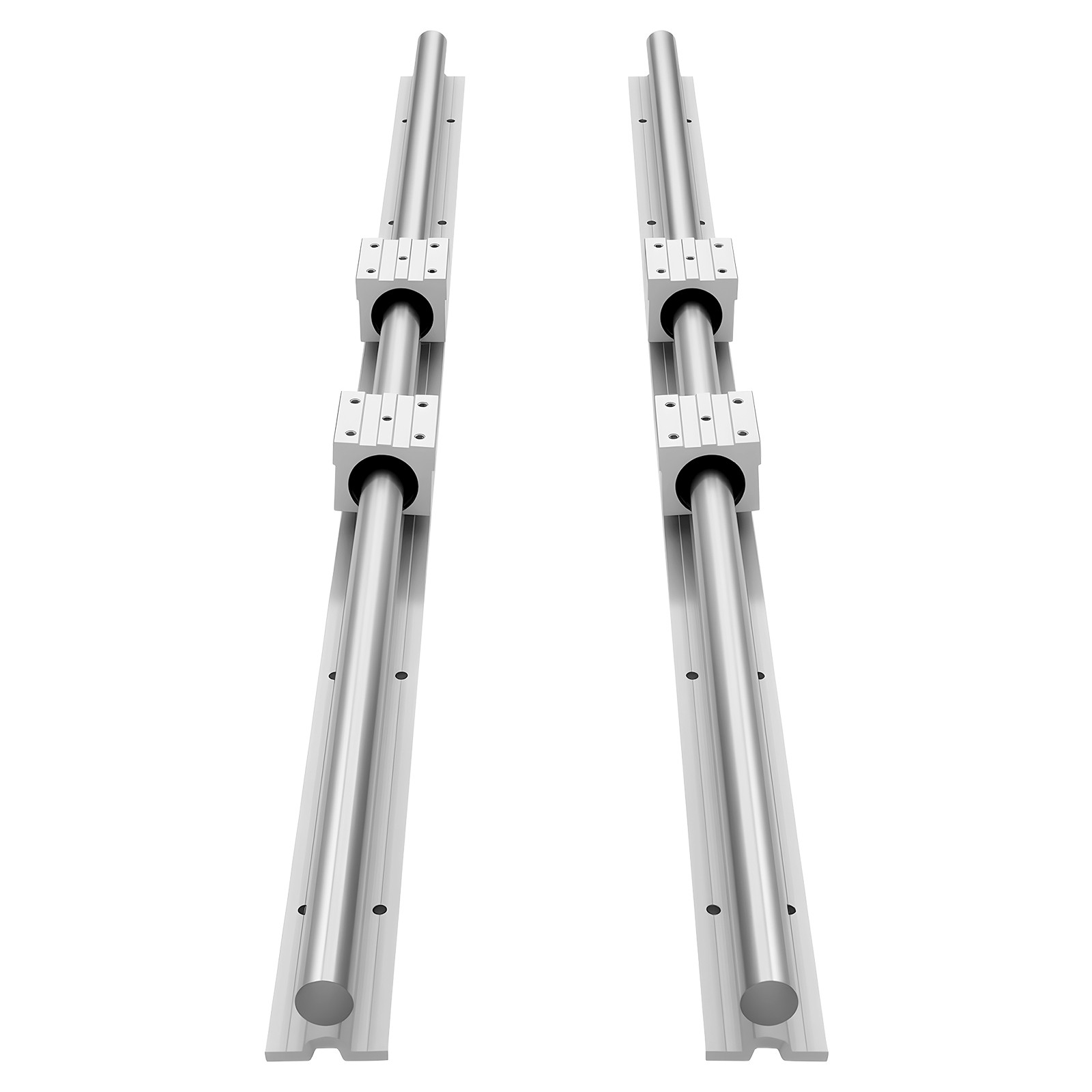 Uimoso Linear Rail Kit SBR25 2 Pieces 1200 mm (47.24 in) Guide Rails 4 Blocks