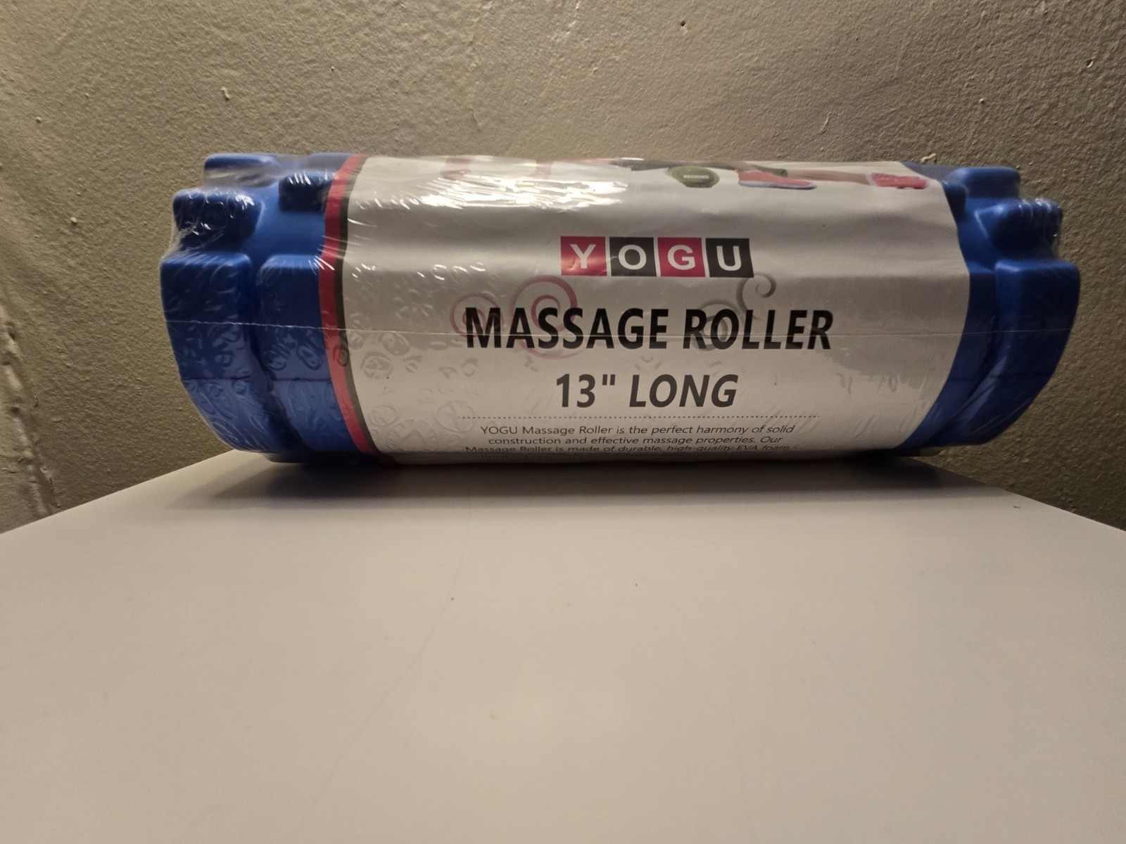 YUGO Massage Roller 13 Inches Blue Foam Roller Deep Tissue Massage