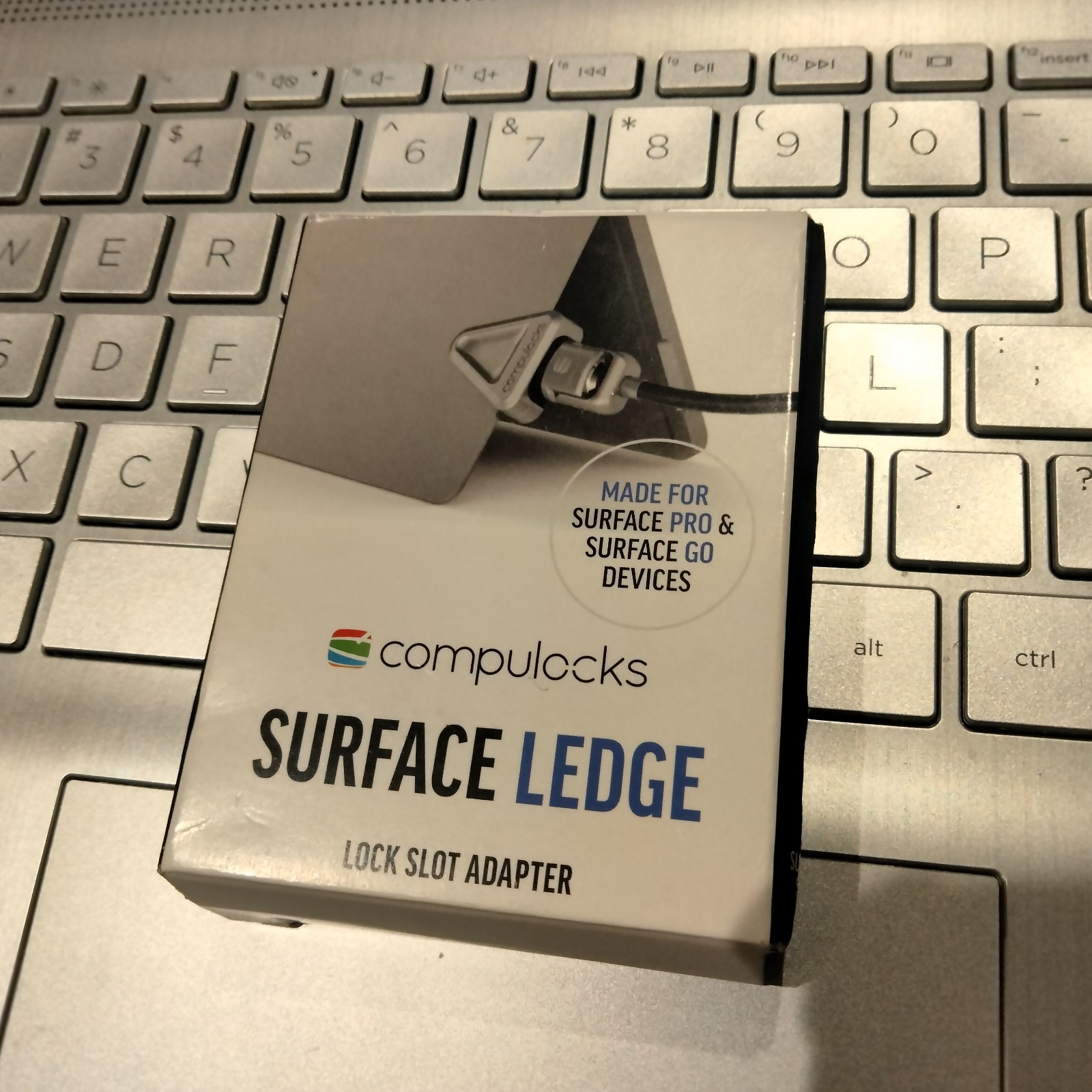 2 Compulocks Microsoft Surface Pro & Go T-bar Lock Adapter SFLDG01 Ledge Slot