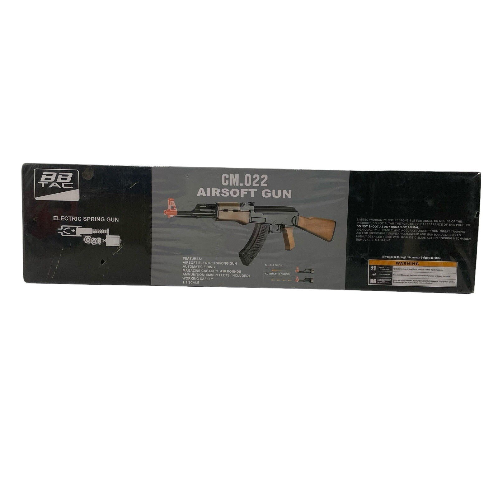 Airsoft Electric Spring Gun Automatic Single Shot 1:1 Scale Sealed BB Tac