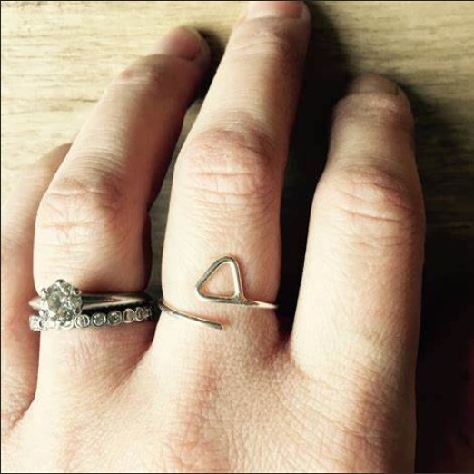 Solid Metal Geometric Adjustable Triangle Open Women's Toe Ring 925 Silver