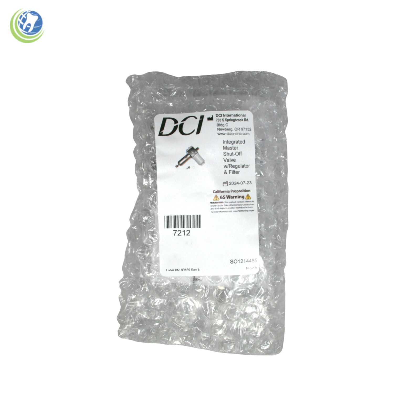 DCI Dental Integrated Master Shut-Off Valve w/ Regulator & Filter #7212