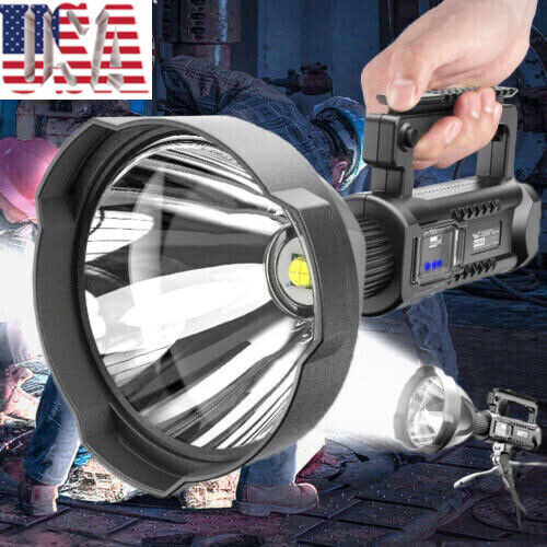 Powerful 200000LM P70 LED Searchlight Work Light Portable Flashlight Spotlight