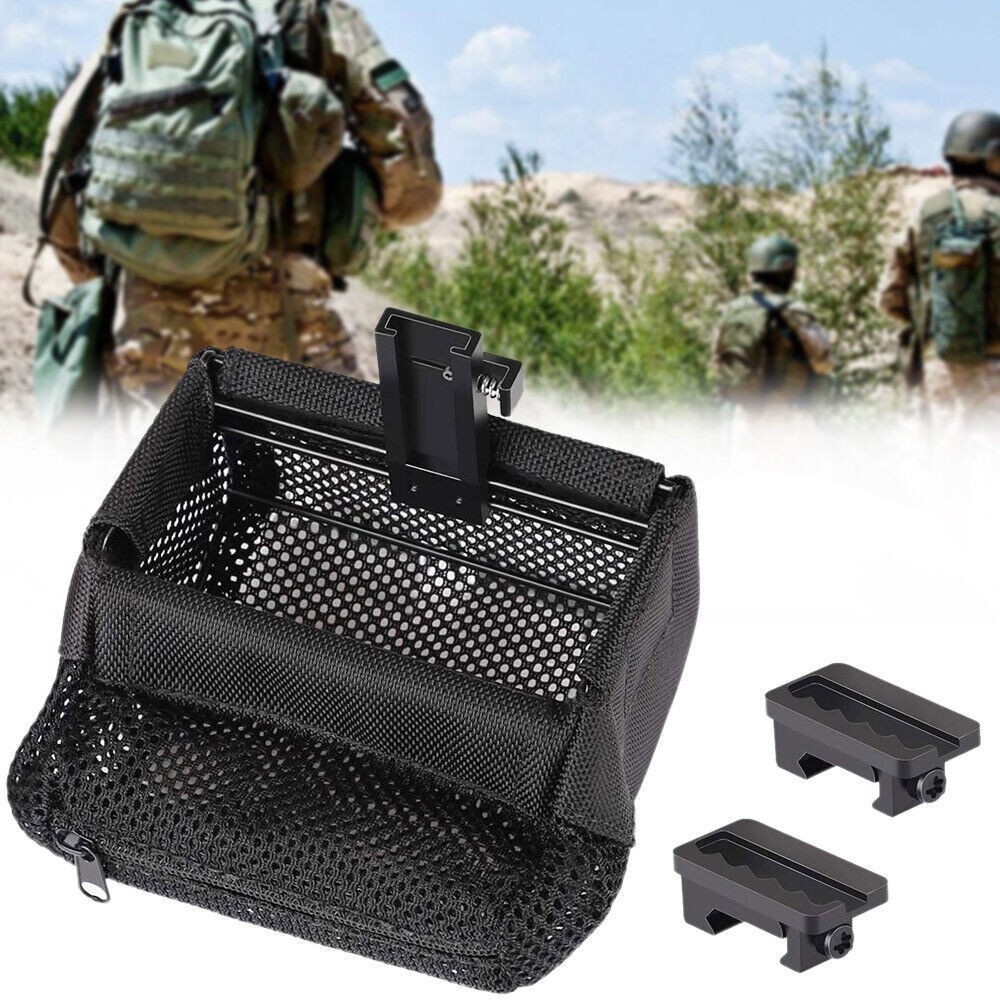 Universal Shell Catcher Net with Picatinny Rail Mount Heat Resistant Mesh Brass