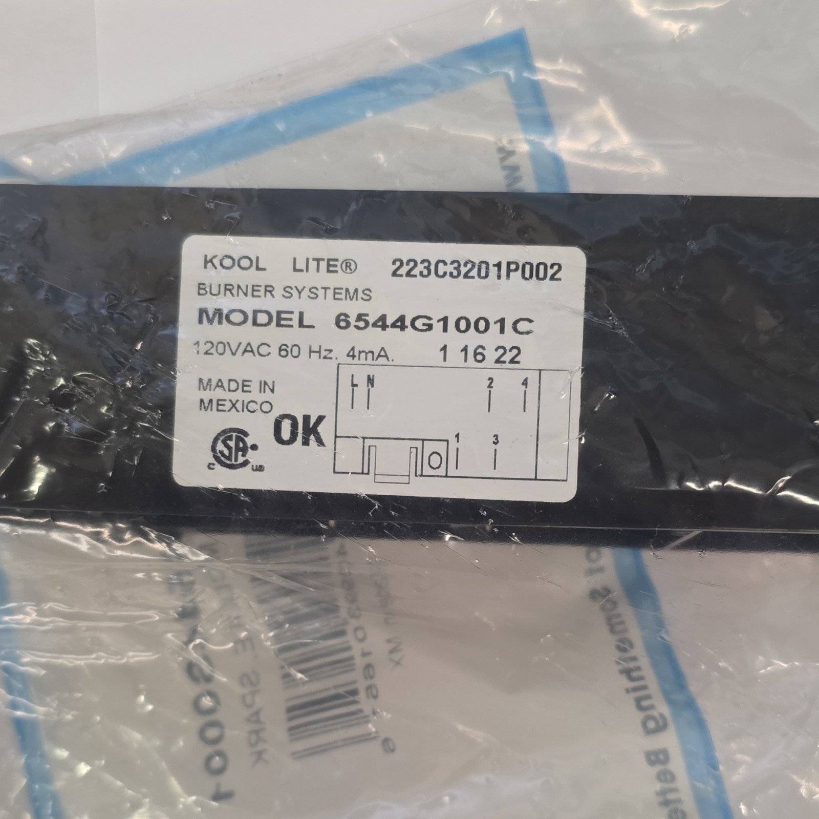 KOOL LITE Spark Module Burner Systems 6544G1001C 6544S0001 Electric Black