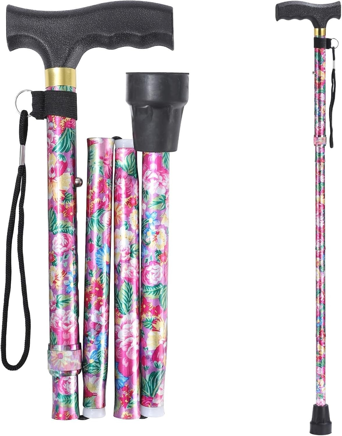 Cane for Women for Stability, Sleek, Lightweight Walking Cane for Women, 5-Level
