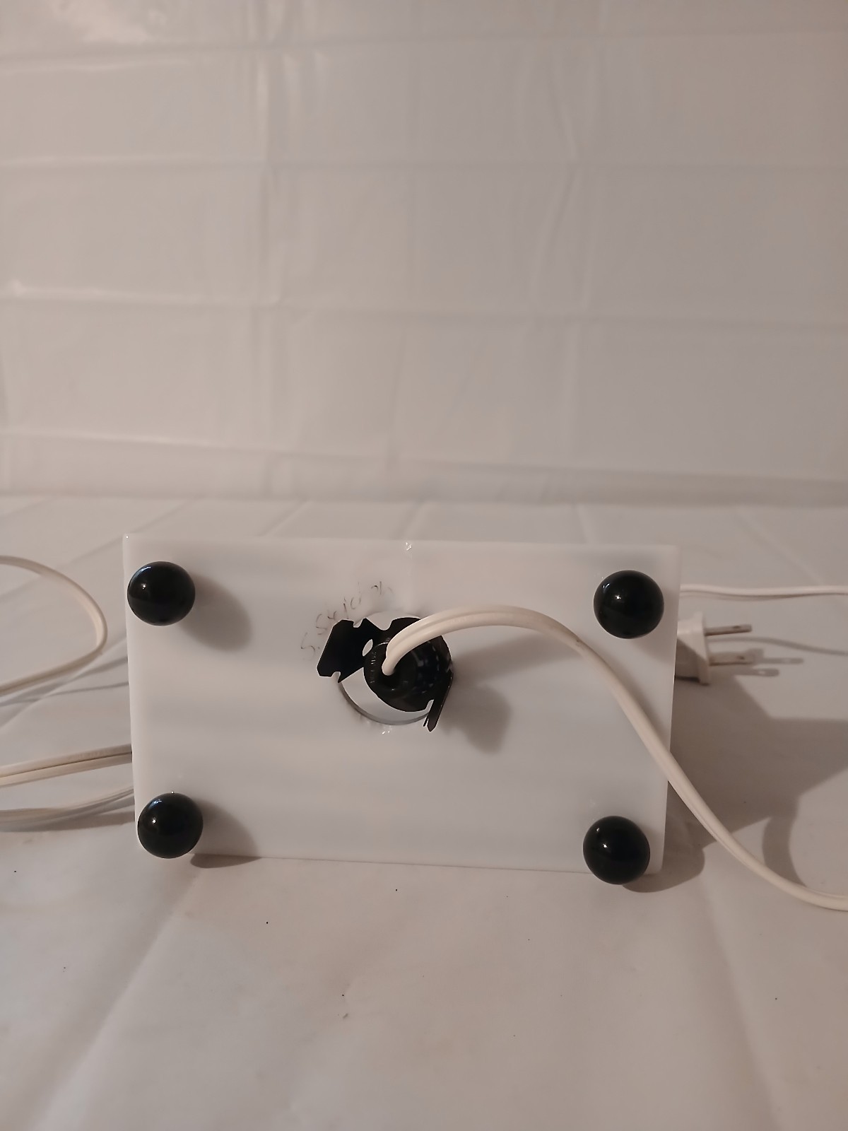 Table Top Black And White Piano Key Night Light