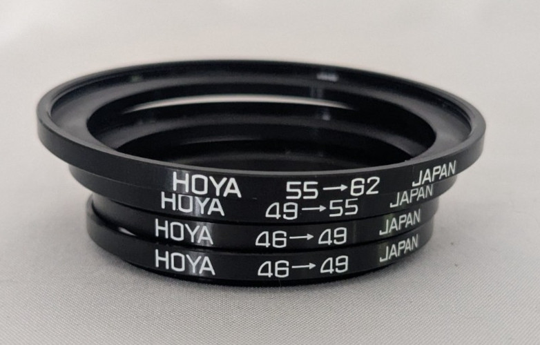 LOT OF 14 HOYA/COKIN ADAPTER STEP UP/ DOWN FILTER HOLDER RING OLD CAMERA GEAR