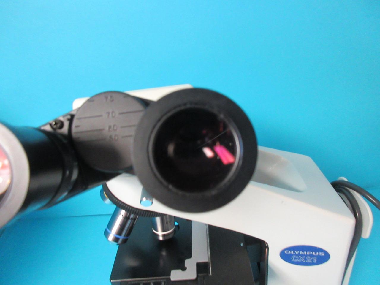 OLYMPUS CX21 BINOCULAR MICROSCOPE PLAN 4X/10X/40X/100X OBJECTIVES 10X EYEPIECES