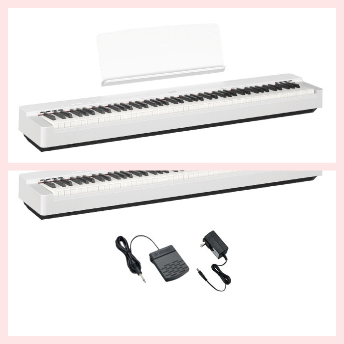 YAMAHA P-225WH P-225 88-Key  Weighted Action Digital Piano CFX Sound P225WH P225