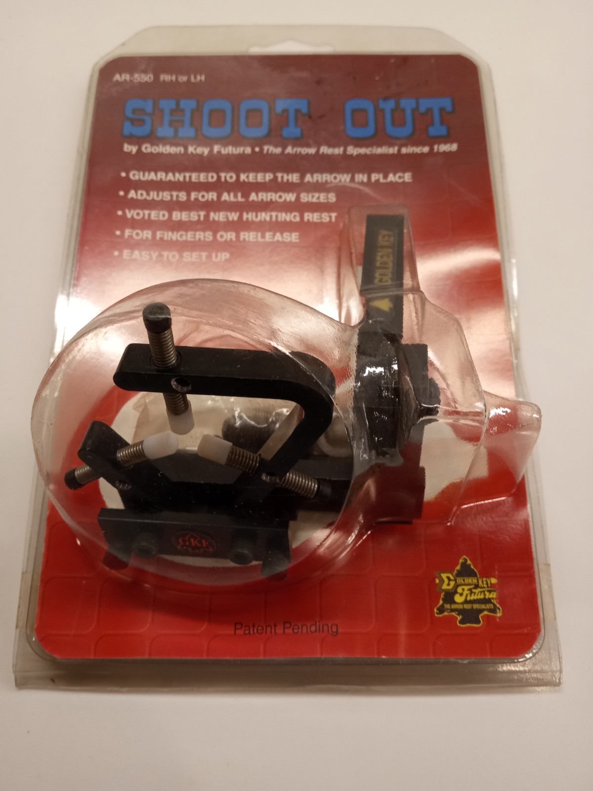 Golden Key Futura Shoot Out Containment Arrow Rest AR550, NOS