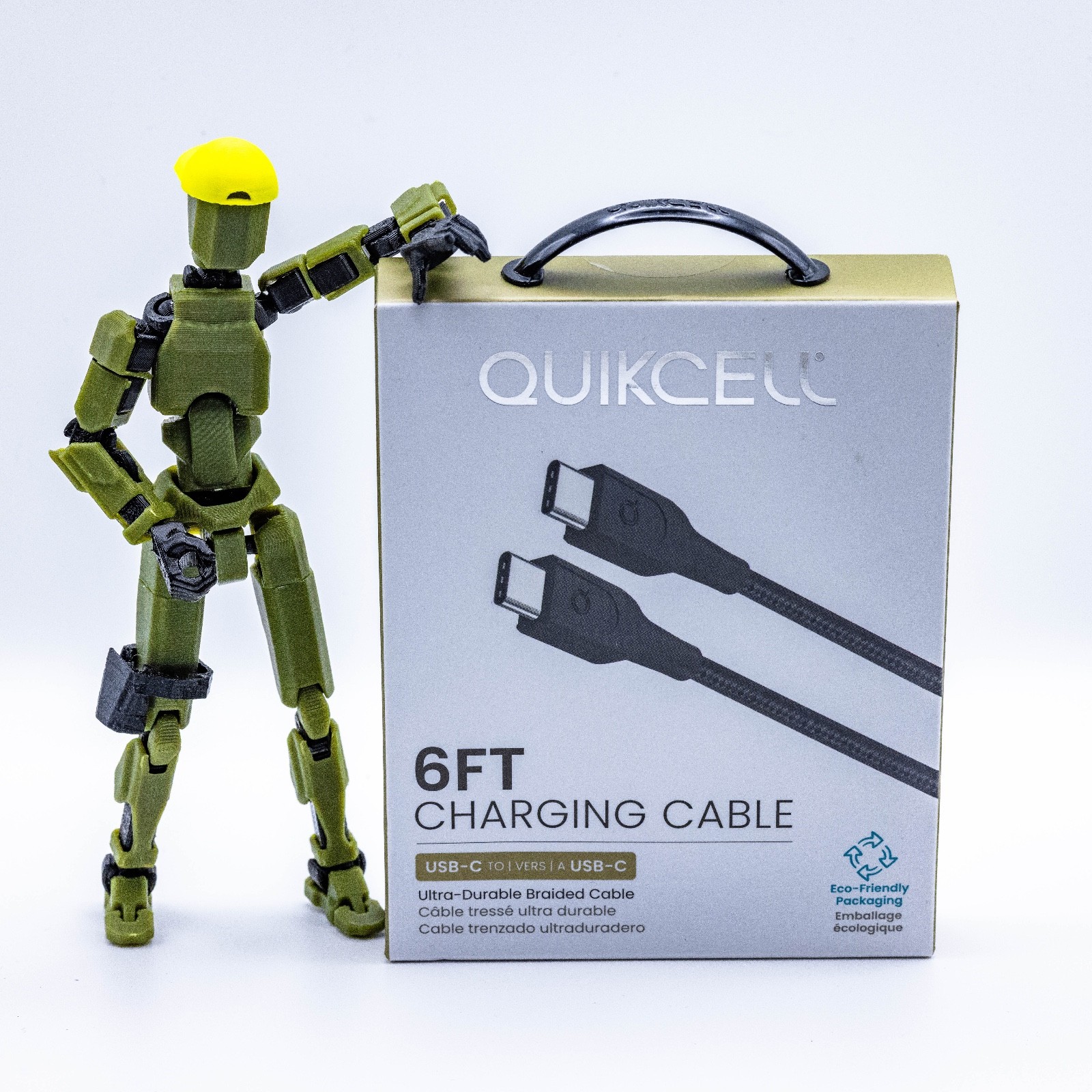 Quikcell USB-C to USB-C Fast Charging Cable Braided 3FT / 6FT PD Sync