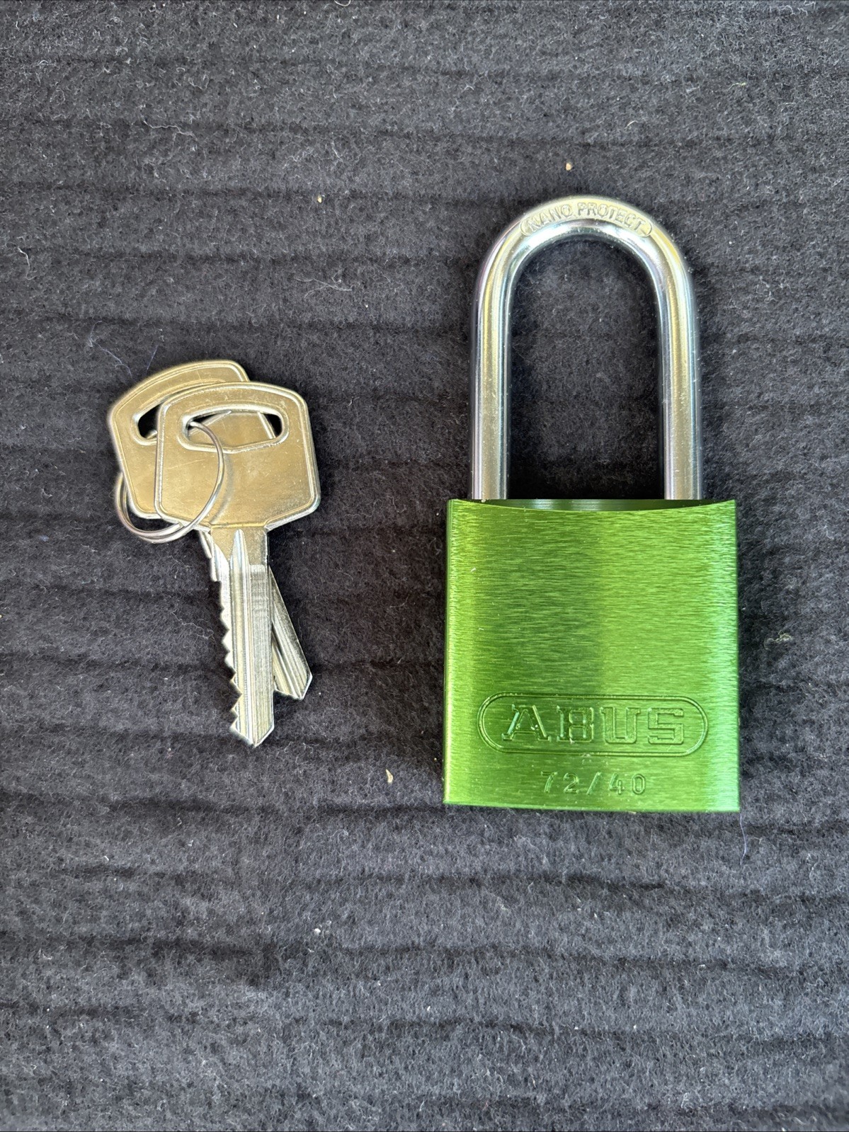 Abus 72 /40 Kd Green Lockout Padlock, Keyed Different, Aluminum, Green, 1 In