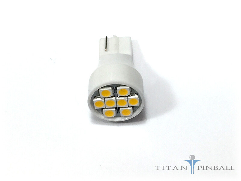 Super Bright Pinball Flasher. #906 Wedge Low Profile 8 SMD LEDs. COOL WHITE