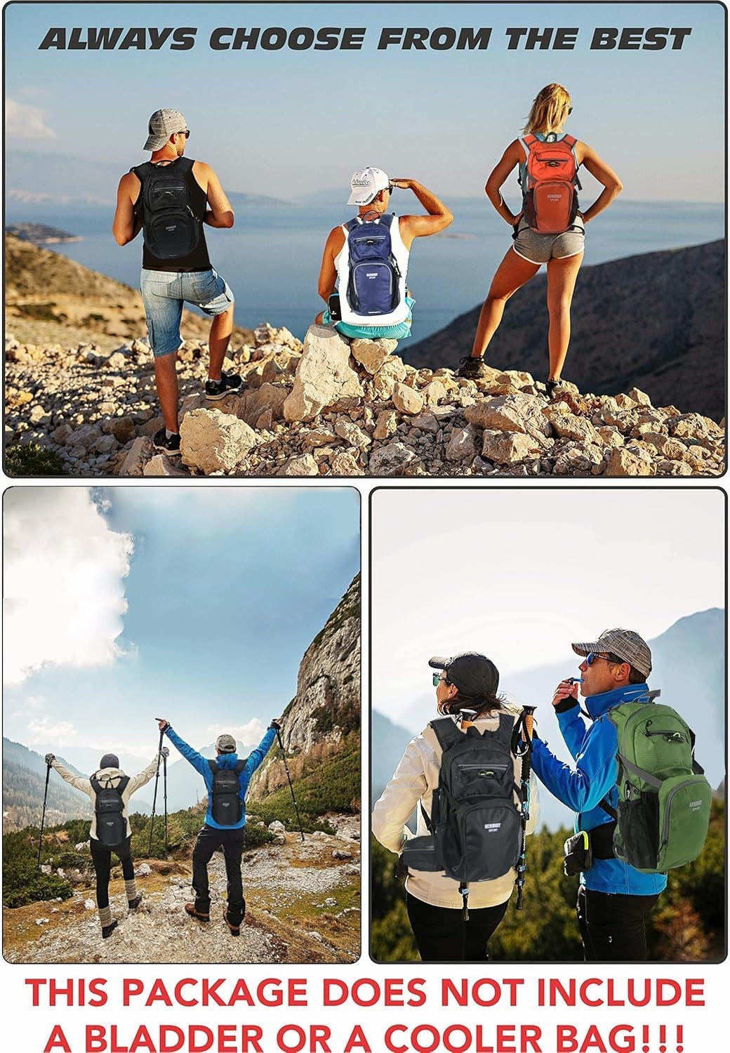 "Small Hiking Daypack Rucking Backpack 15L,Lightweight & Durable -Ideal Backpa..