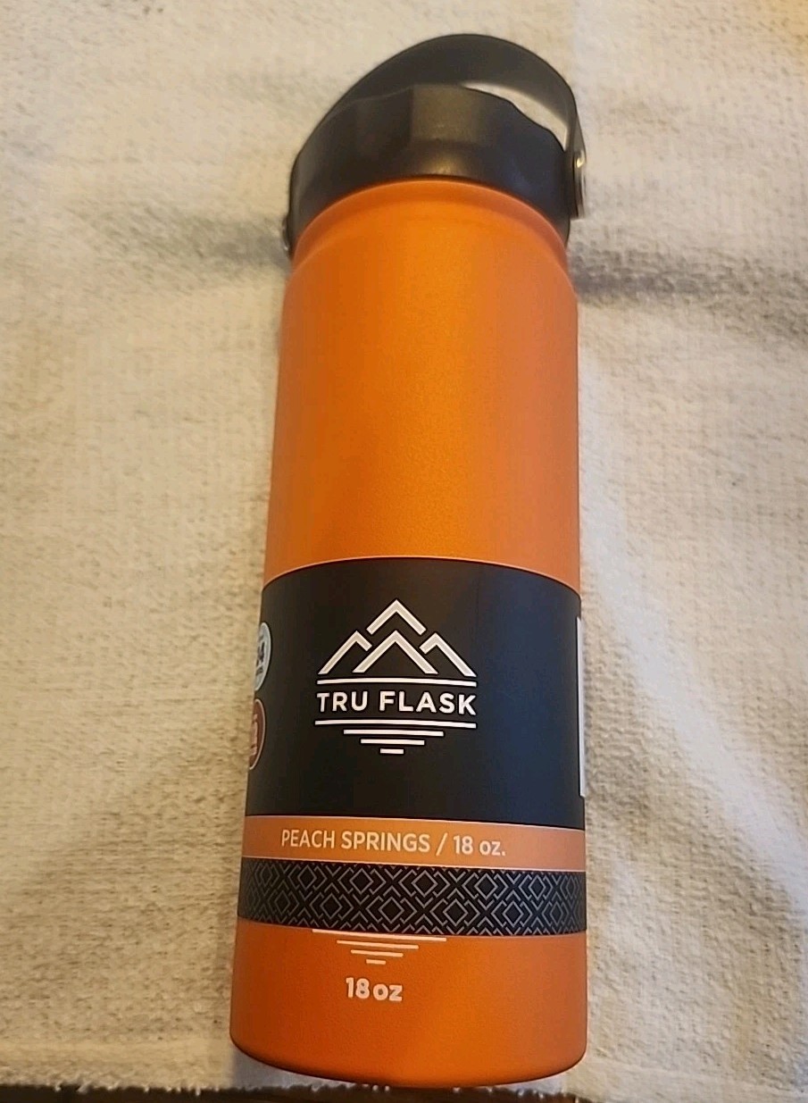 Tru Flask 18 Oz Peach Springs Water Bottle