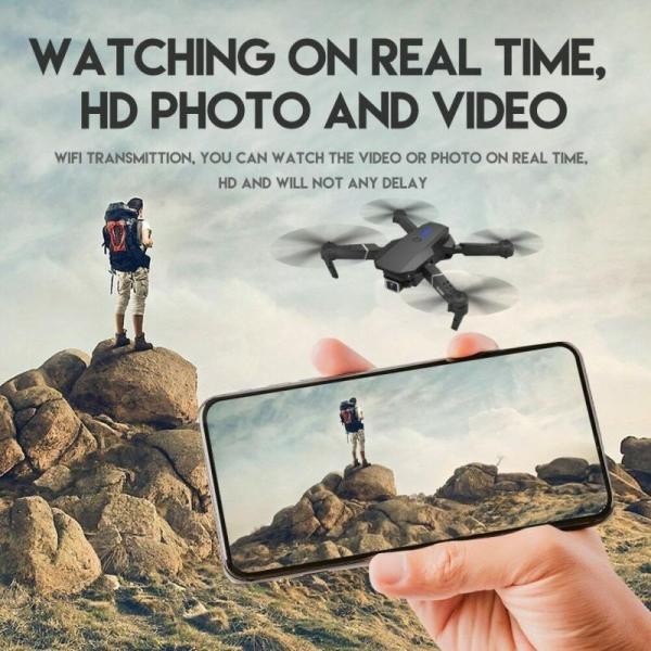 Drone 4K HD Dual Camera WiFi FPV RC Foldable Quadcopter Remote With Screen Gift