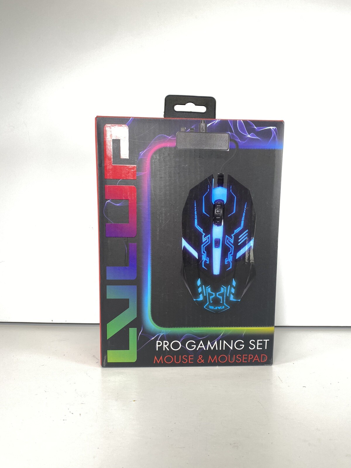 LVLUP PRO GAMING SET MOUSE & MOUSEPAD RGB BACKLIGHT LU788-BLK NEW SEALED
