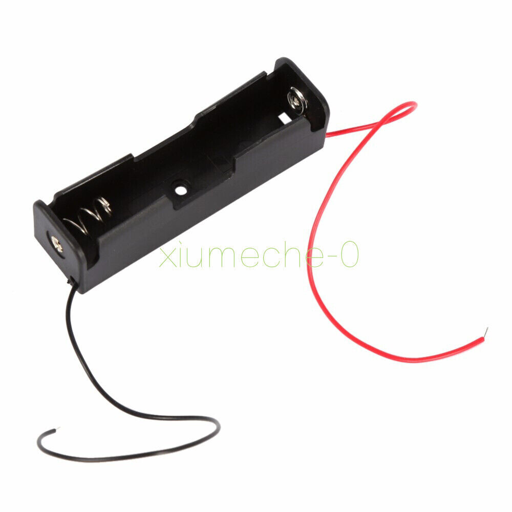 5PCS Plastic Battery Storage Case Box Holder For AA with wire leads NEW