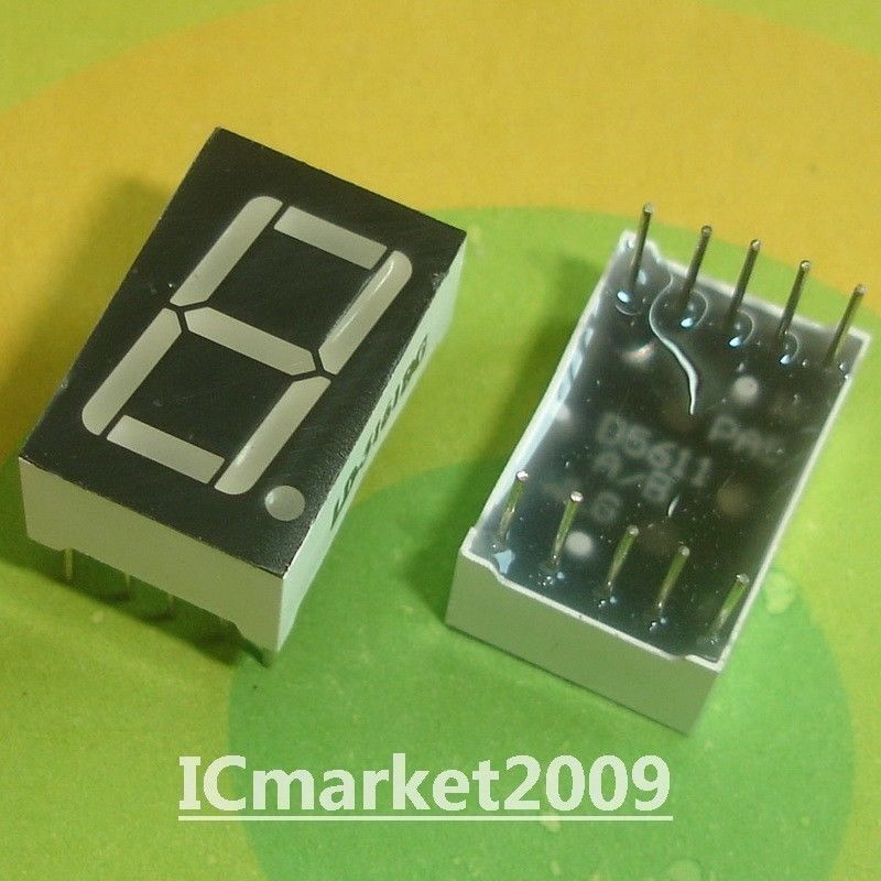 10 PCS 0.56 inch GREEN 7 SEGMENT LED DISPLAY COMMON ANODE LD-5161BG