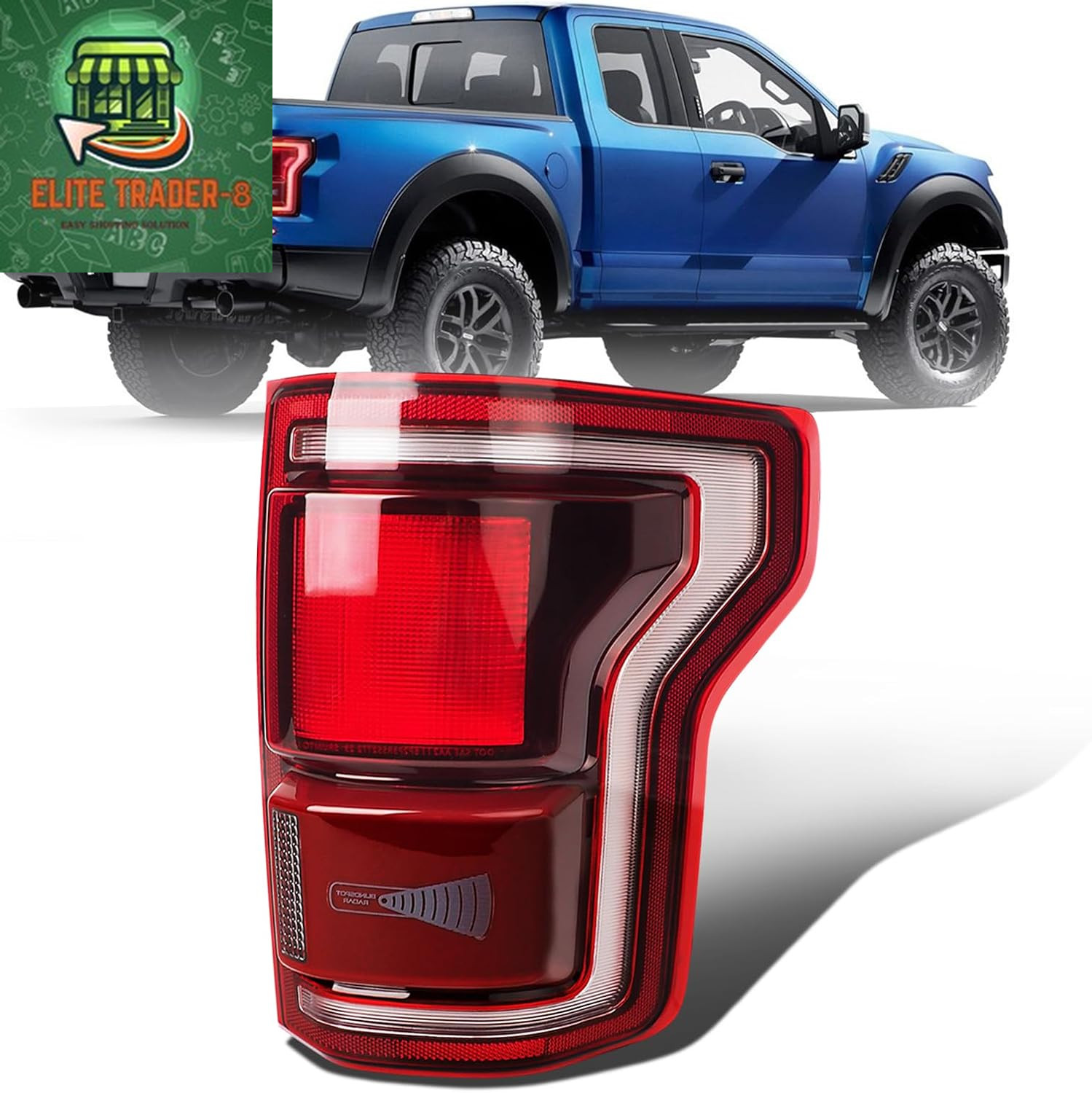 LED Tail Lights Assembly Fit for 2017 2018 2019 Ford F150 LED Black Raptor