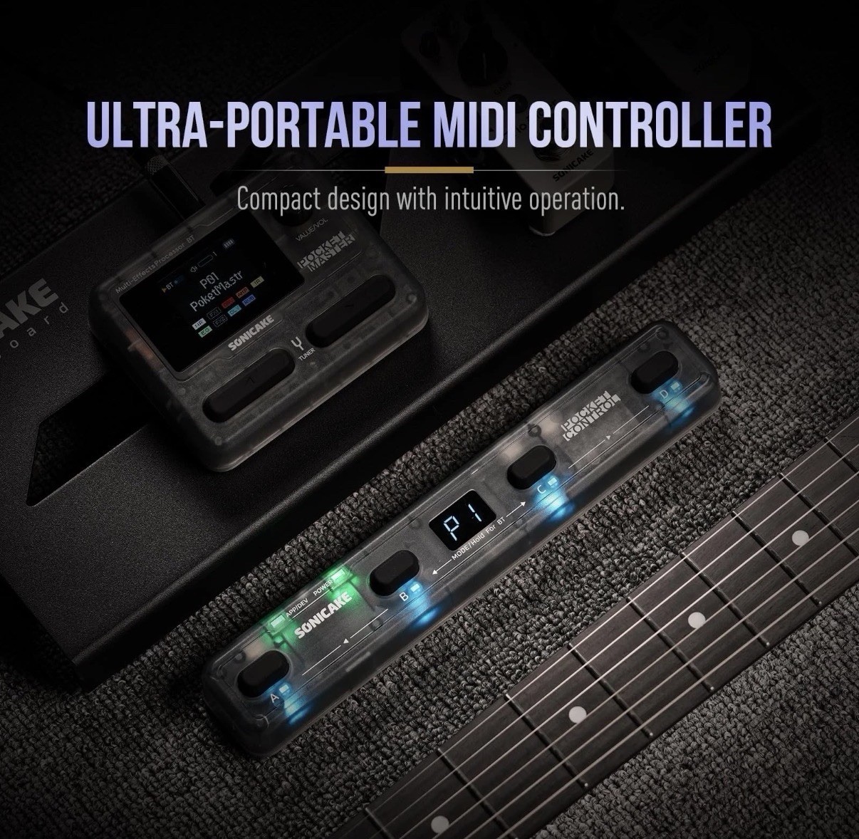 SONICAKE Pocket Control - MIDI Foot Controller Wired/Wireless MIDI Transmission