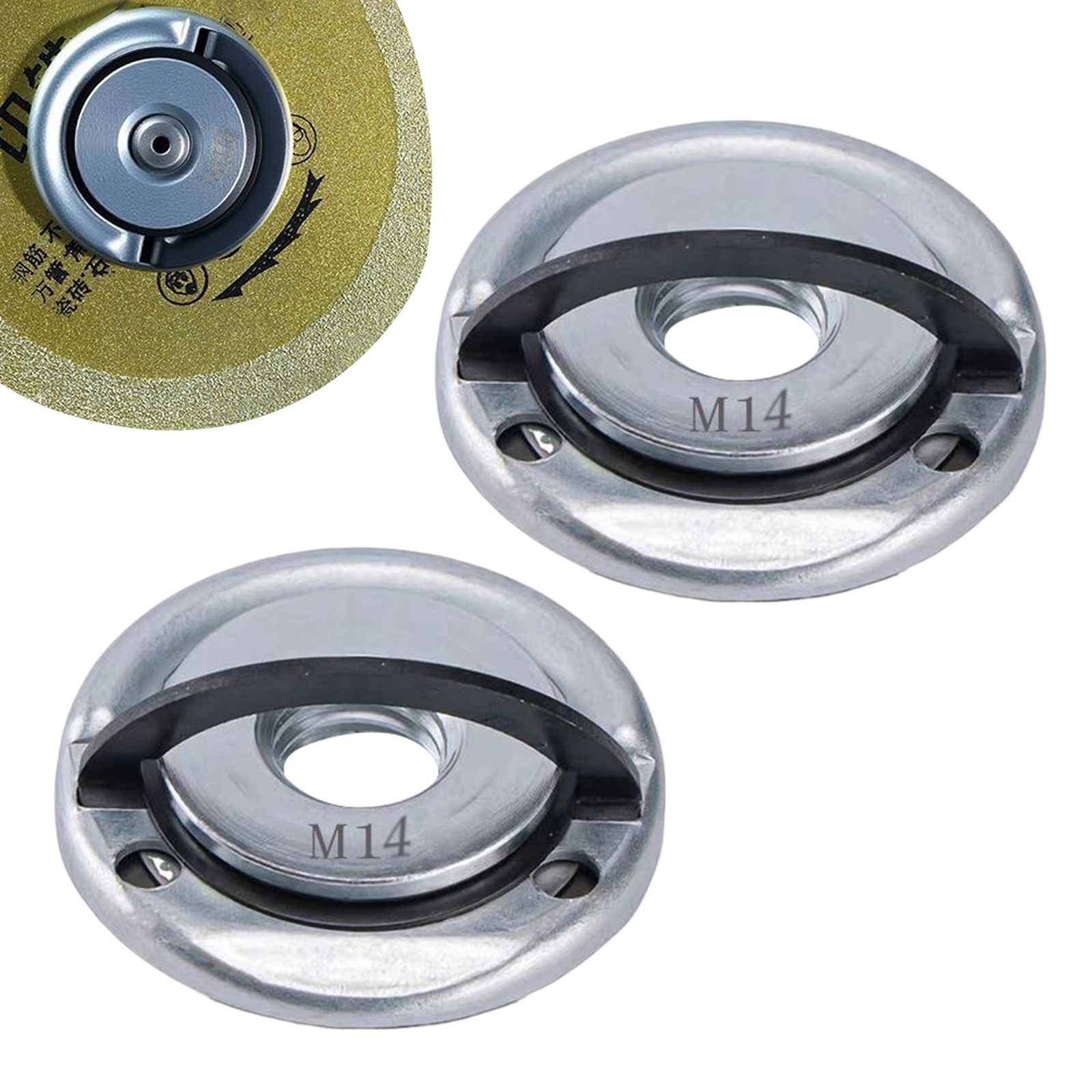 Angle Grinder Nut 2 Pieces Anti-Slip M14 Angle Grinding Tool Flange Nut