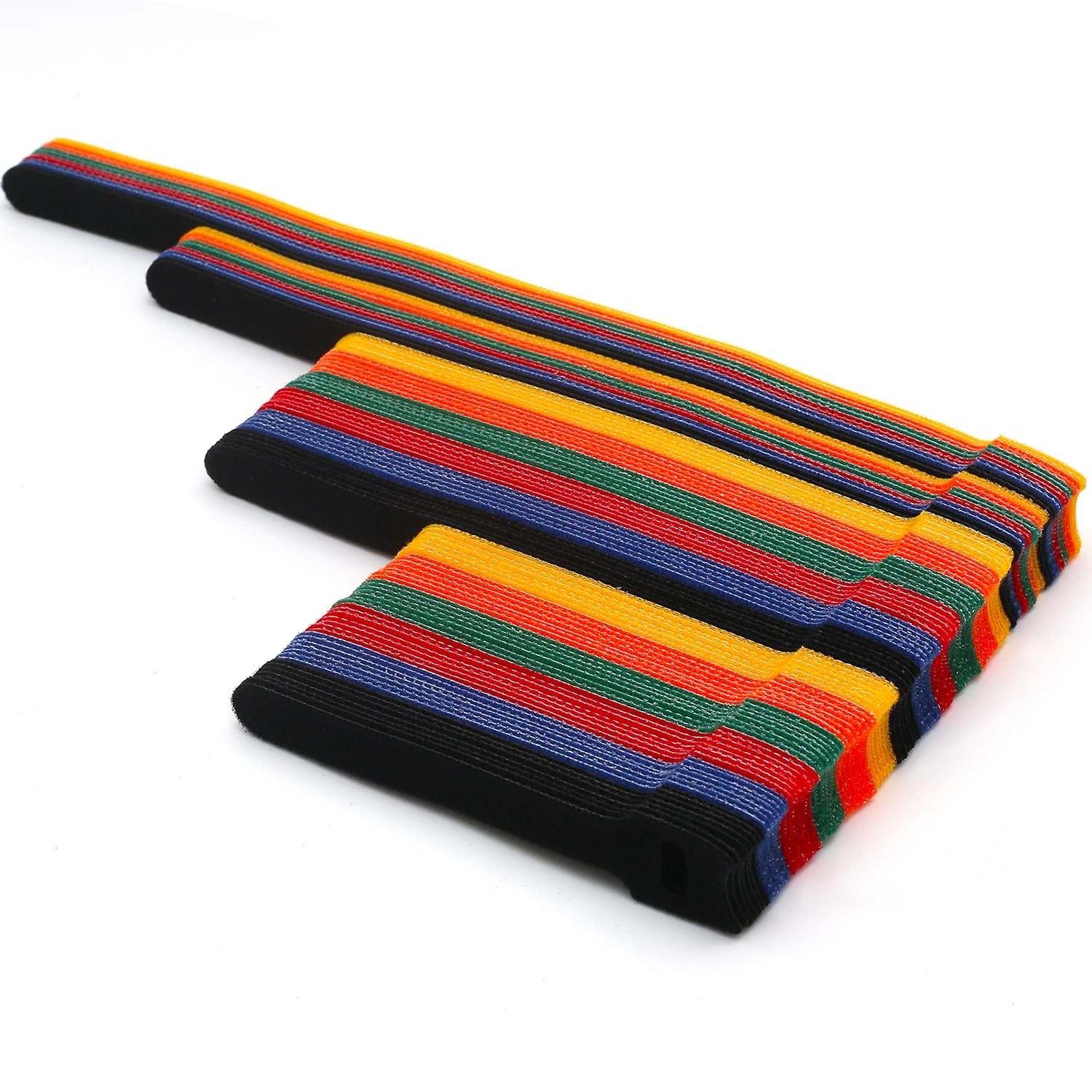 102 Pcs Cable Ties, 4+6+8+10 inch Reusable Multi-Colour Ties Multicolor