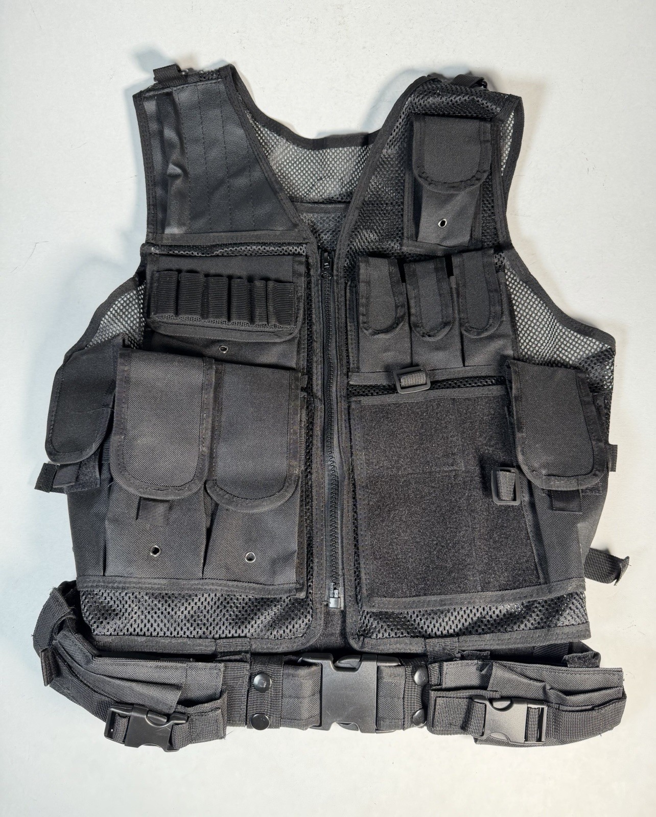 Tactical Vest Black Adjustable Utility Gear Airsoft Paintball Security Vest